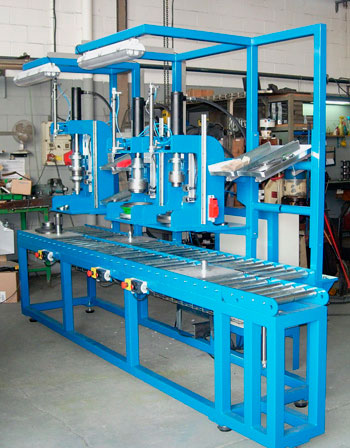 Línea prensas montaje rodamientos en caja reductora